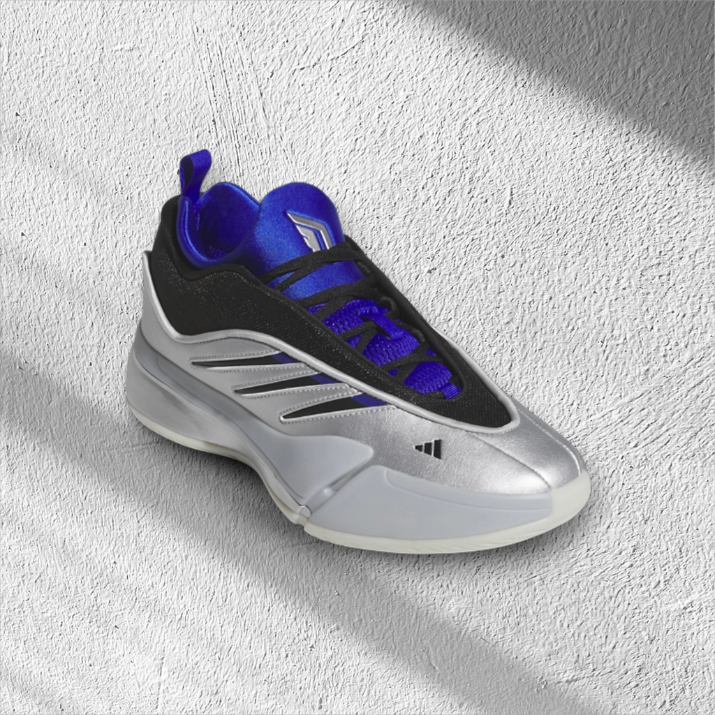 Adidas Dame 9 Low 'Tecmo Bowl' 'Silver Metallic/Black/Blue'