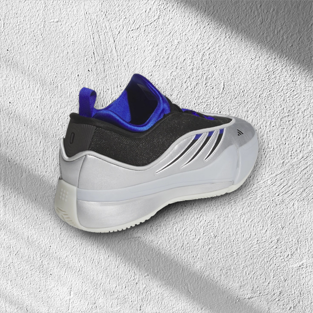 Adidas Dame 9 Low 'Tecmo Bowl' 'Silver Metallic/Black/Blue'