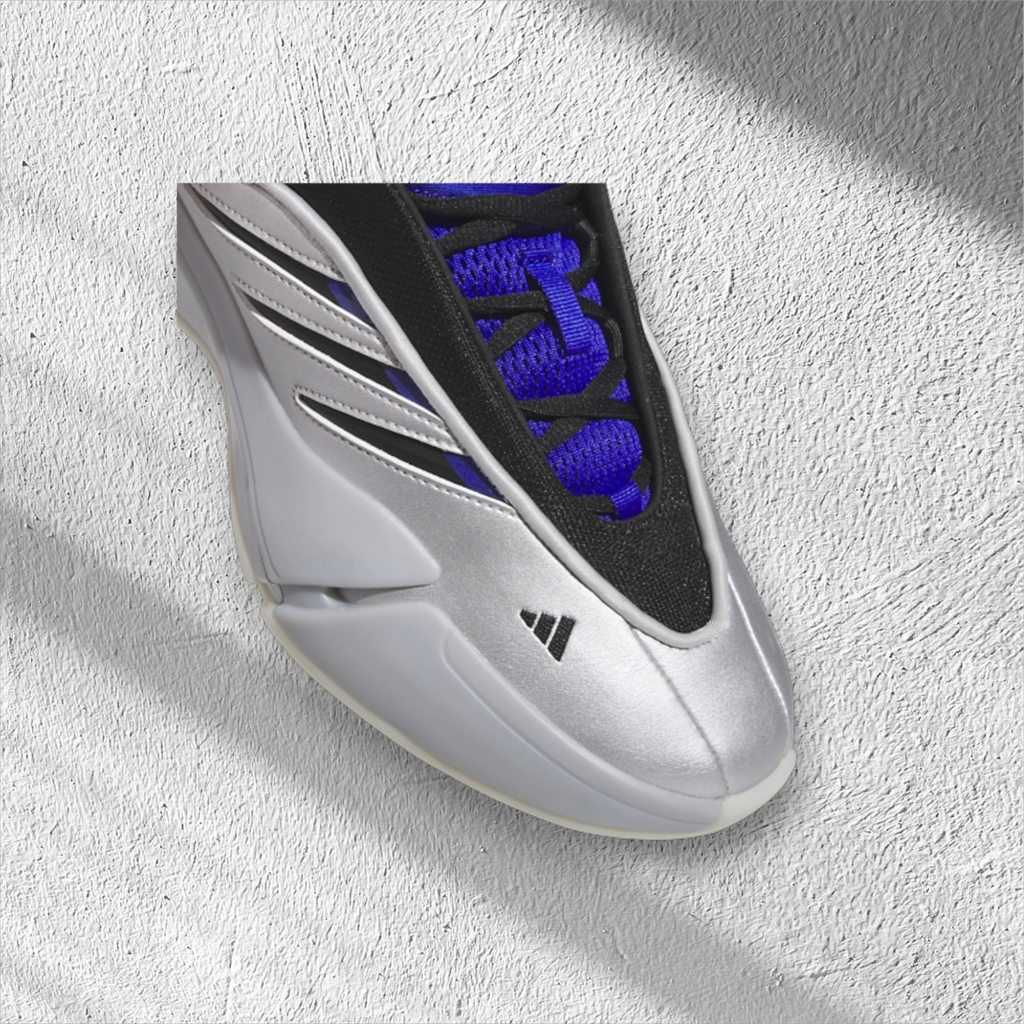 Adidas Dame 9 Low 'Tecmo Bowl' 'Silver Metallic/Black/Blue'
