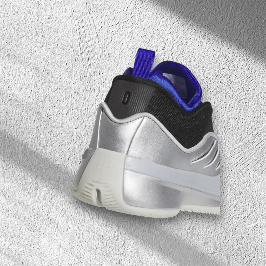 Adidas Dame 9 Low 'Tecmo Bowl' 'Silver Metallic/Black/Blue'