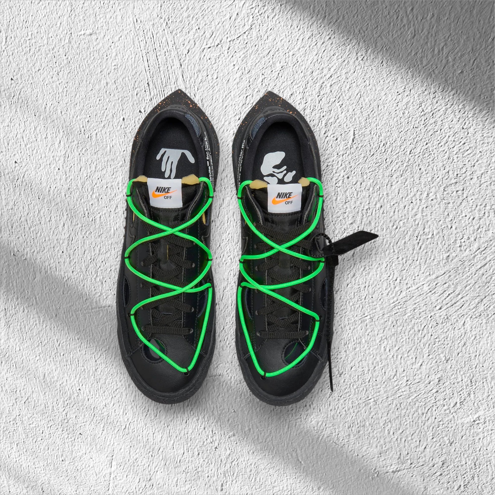 Off-White x Nike Blazer Low "Black/Electro Green'