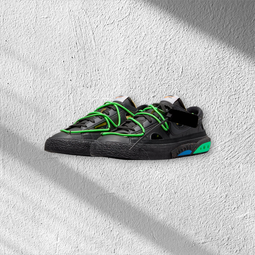 Off-White x Nike Blazer Low "Black/Electro Green'