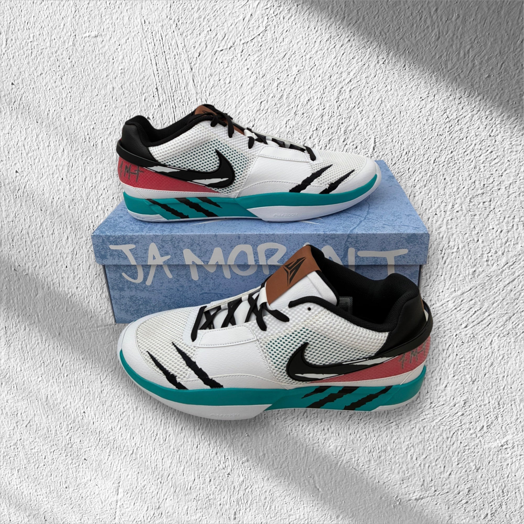 Nike JA 1 'Reverse Scratch'  'White/Turbo Green/Red/Black'